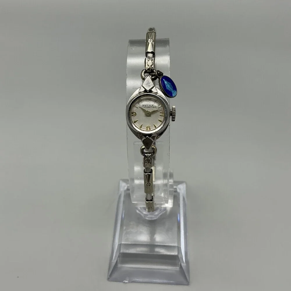 Vintage Dulux Women Watch 14mm 10K RGP Antimagnetic Cocktail Stretch Manual Wind